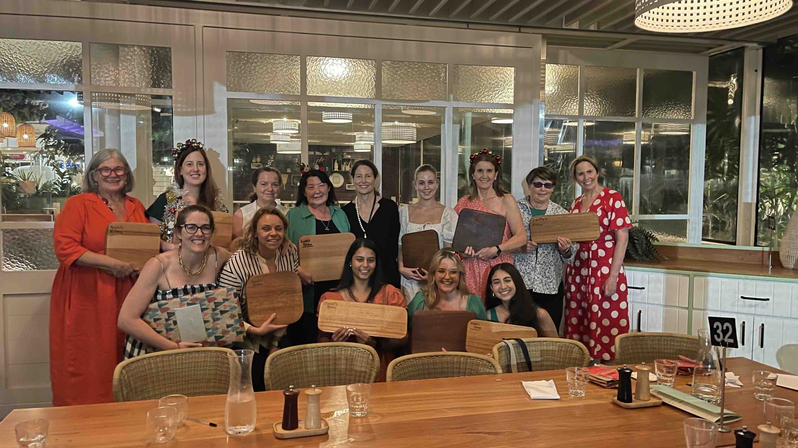 My Nutrition Clinic's dietitian team enjoying a shared dinner on the Gold Coast, demonstrating their passion for good food and nutrition in a social setting